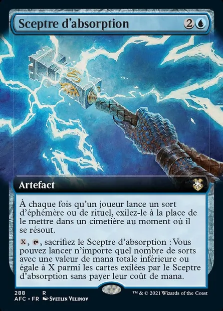 Sceptre d'absorption, carte Magic AFC 288 — extension Forgotten Realms Commander
