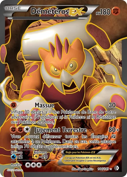 Démétéros-EX, carte Pokémon BCR 144 — extension Frontières Franchies