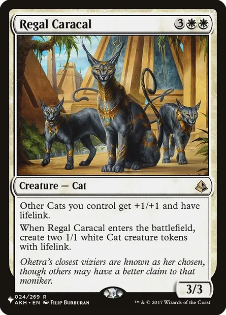 Regal Caracal, Magic card PLST AKH-24 — The List set