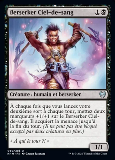 Berserker Ciel-de-sang, carte Magic KHM 80 — extension Kaldheim