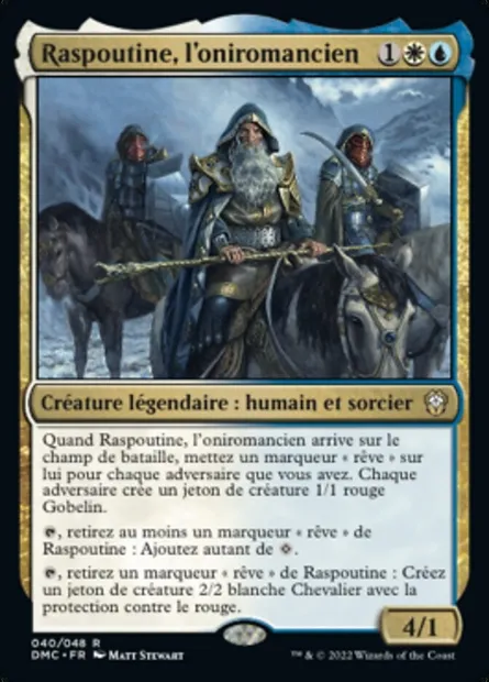 Raspoutine, l'oniromancien, carte Magic DMC 40 — extension Dominaria United Commander