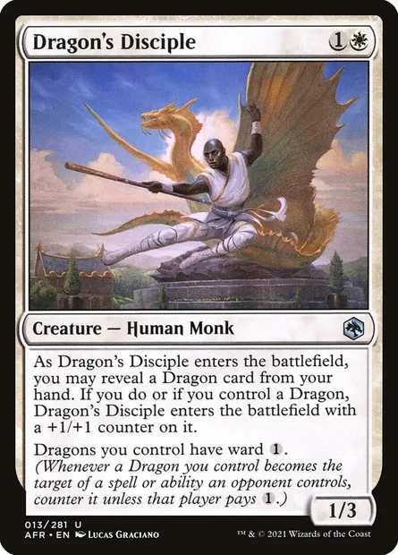 Dragon's Disciple, Magic card AFR 13 — Adventures in the Forgotten Realms set