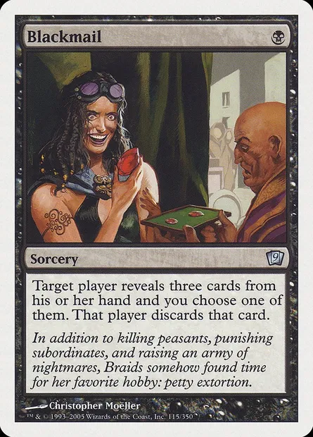 Chantage, carte Magic 9ED 115 — extension Neuvième Edition