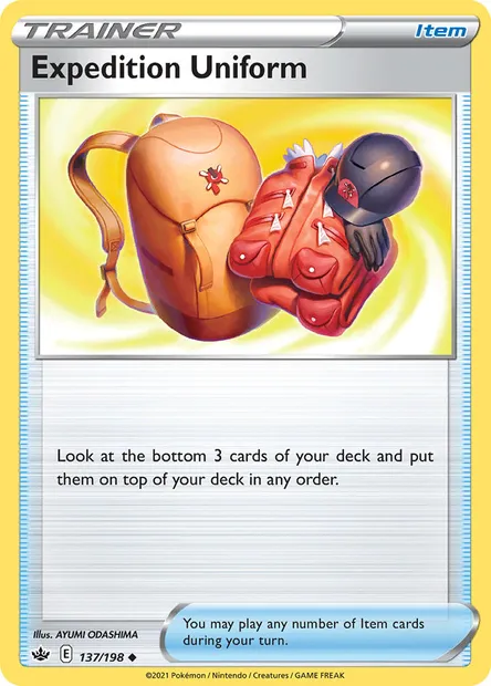 Expedition Uniform, Pokémon card CRE 137 — Chilling Reign set