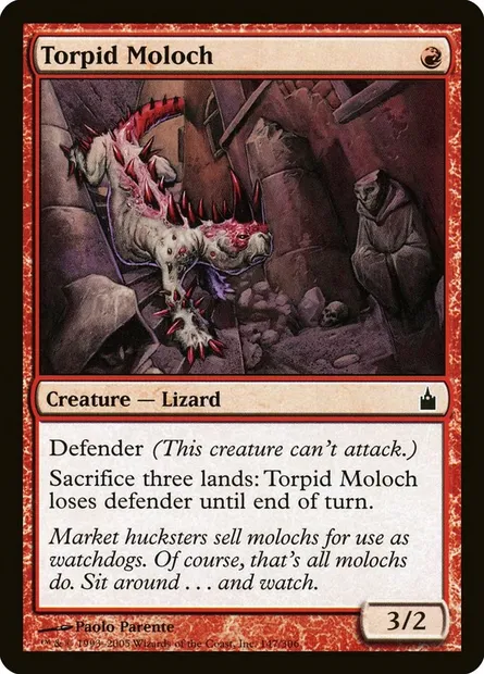 Torpid Moloch, Magic card RAV 147 — Ravnica: City of Guilds set