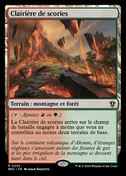 Clairière de scories, carte Magic MKC 255 — extension Murders at Karlov Manor Commander