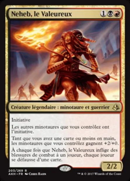 Neheb, le Valeureux, carte Magic AKH 203 — extension Amonkhet