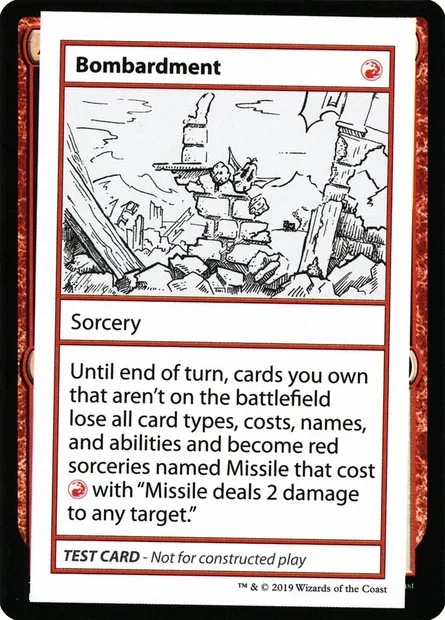 Bombardment, carte Magic CMB2 53 — extension Mystery Booster Playtest Cards 2021