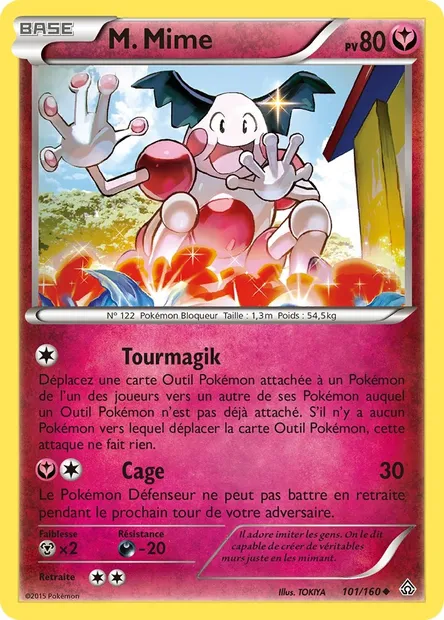 M. Mime, carte Pokémon PRC 101 — extension Primo-Choc