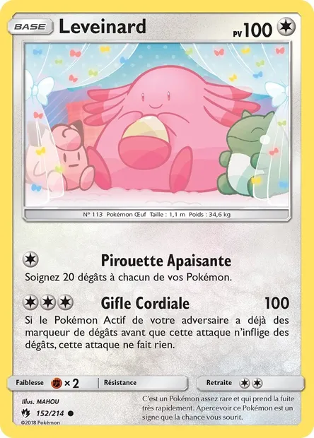 Leveinard, carte Pokémon LOT 152 — extension Tonnerre Perdu