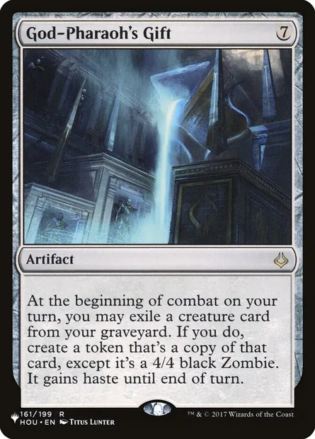 God-Pharaoh's Gift, Magic card PLST HOU-161 — The List set
