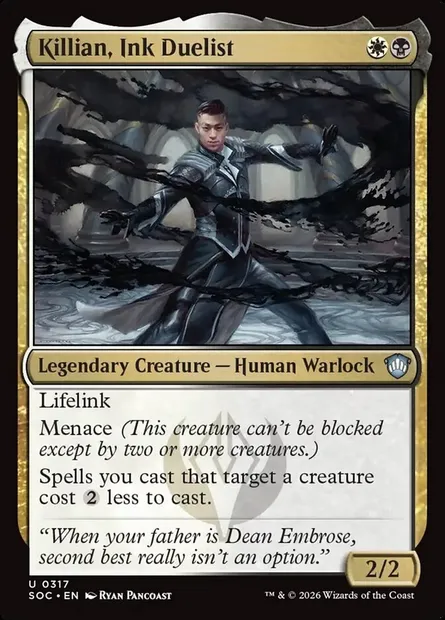 Killian, Ink Duelist, Magic card SOC 317 — Secrets of Strixhaven Commander set