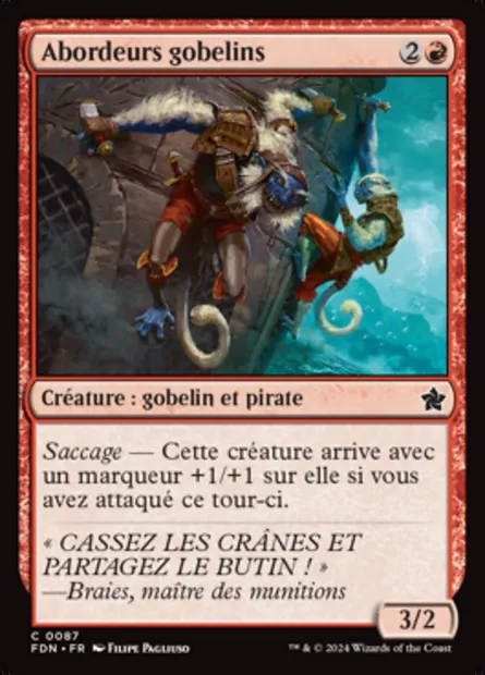 Abordeurs gobelins, carte Magic FDN 87 — extension Foundations
