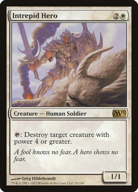 Intrepid Hero, Magic card M13 20 — Magic 2013 set