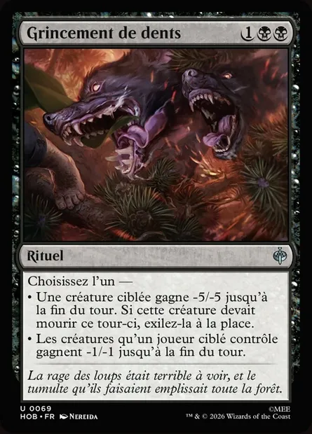 Grincement de dents, carte Magic HOB 69 — extension The Hobbit