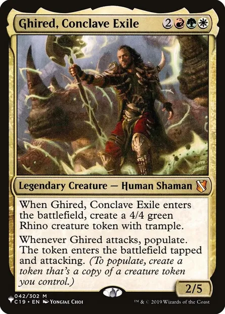 Ghired, Conclave Exile, Magic card PLST C19-42 — The List set