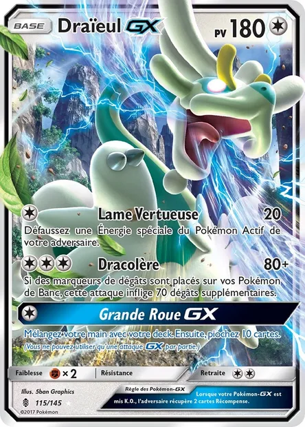 Draïeul GX, carte Pokémon GRI 115 — extension Gardiens Ascendants