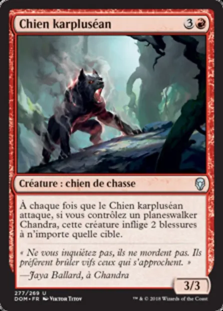 Chien karpluséan, carte Magic DOM 277 — extension Dominaria
