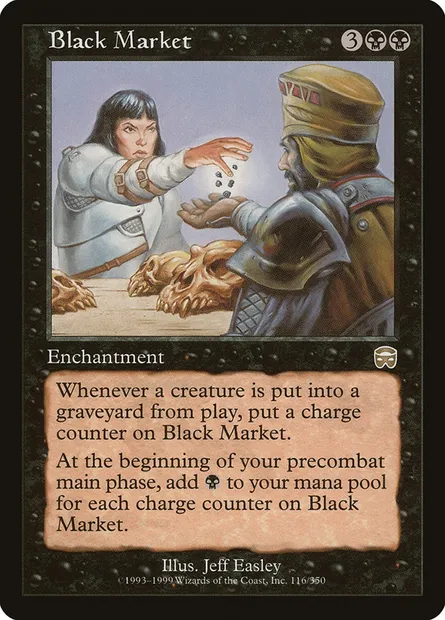 Marché noir, carte Magic MMQ 116 — extension Masques de Mercadia