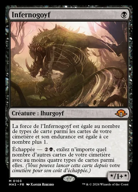 Infernogoyf, carte Magic MH3 103 — extension Modern Horizons 3