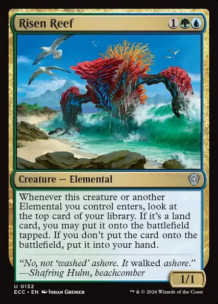 Risen Reef, Magic card ECC 132 — Lorwyn Eclipsed Commander set