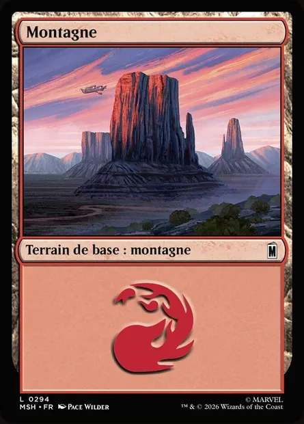 Montagne, carte Magic MSH 294 — extension Marvel Super Heroes