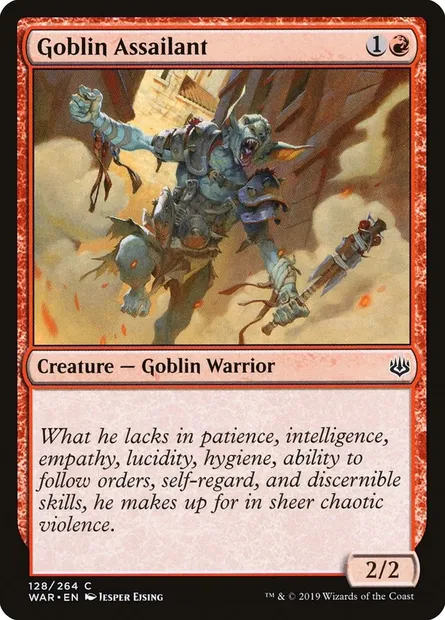 Goblin Assailant, Magic card WAR 128 — War of the Spark set