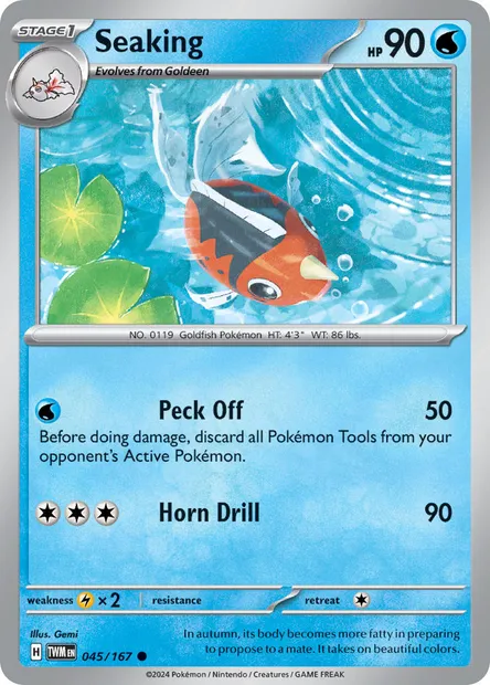 Seaking, Pokémon card TWM 045 — Twilight Masquerade set