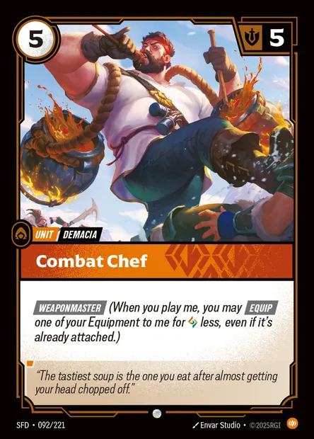 Combat Chef, carte Riftbound SFD 092 — extension Spiritforged