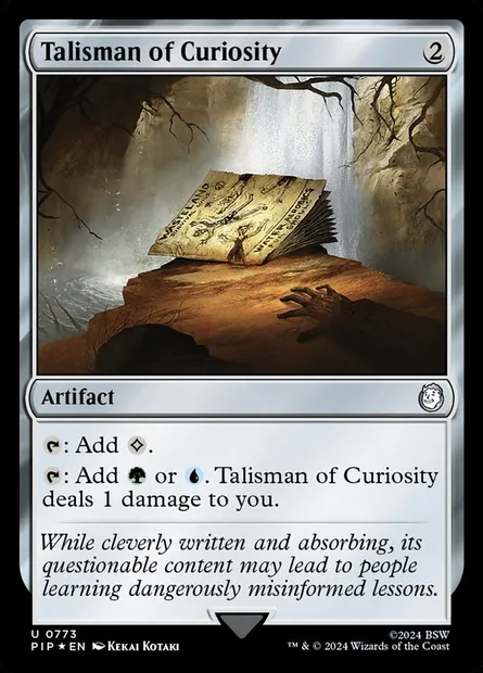 Talisman of Curiosity, Magic card PIP 773 — Fallout set
