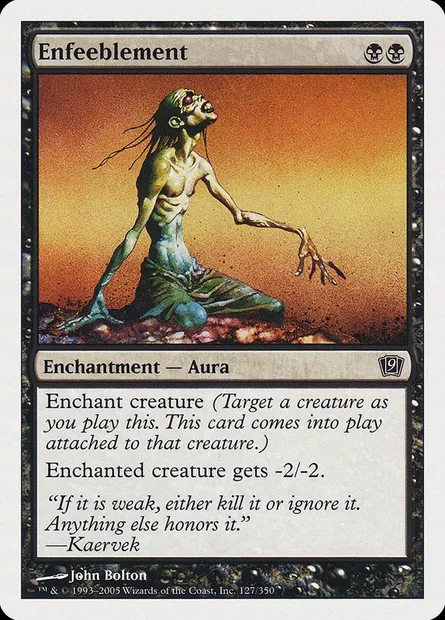 Enfeeblement, Magic card 9ED 127 — Ninth Edition set