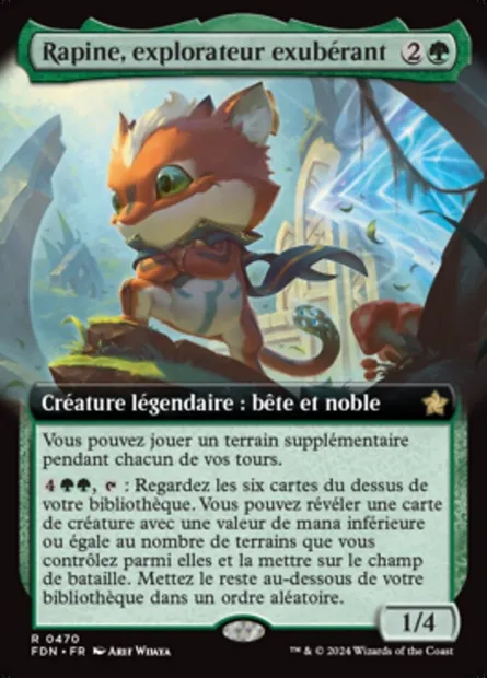 Rapine, explorateur exubérant, carte Magic FDN 470 — extension Foundations