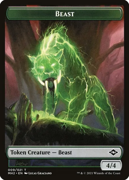 Beast, carte Magic TMH2 9 — extension Modern Horizons 2 Tokens