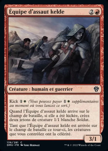 Équipe d'assaut kelde, carte Magic DMU 136 — extension Dominaria Uni