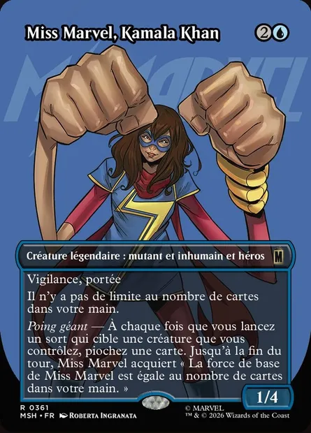 Miss Marvel, Kamala Khan, carte Magic MSH 361 — extension Marvel Super Heroes