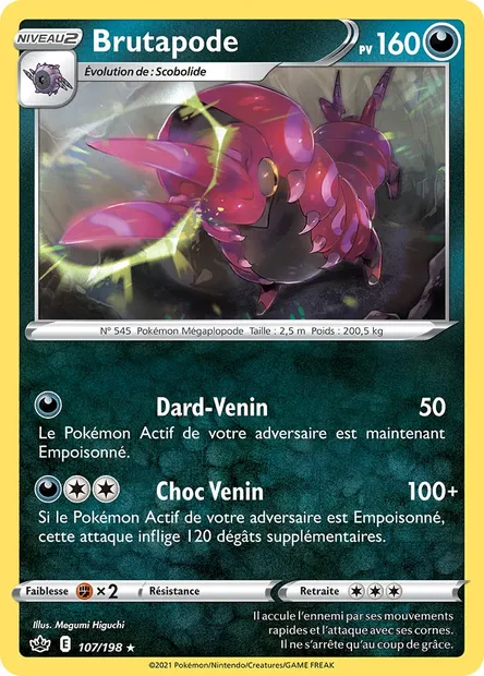 Brutapode, carte Pokémon CRE 107 — extension Règne de Glace