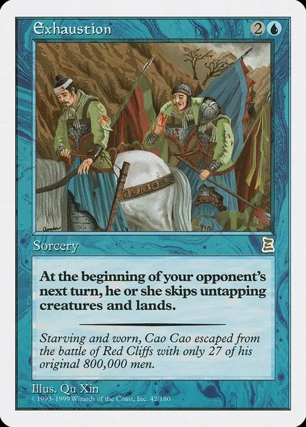 Exhaustion, Magic card PTK 42 — Portal Three Kingdoms set