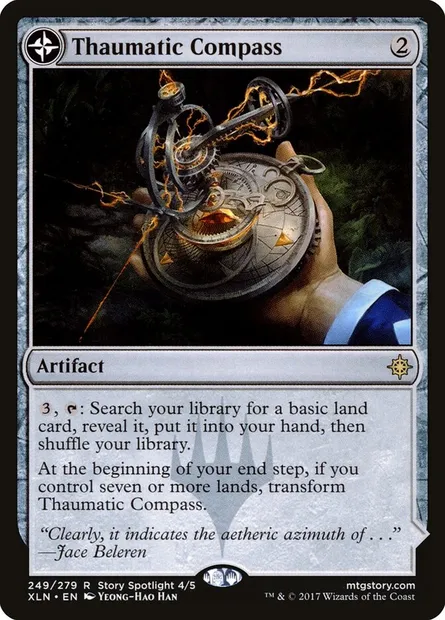 Thaumatic Compass // Spires of Orazca, Magic card XLN 249 — Ixalan set