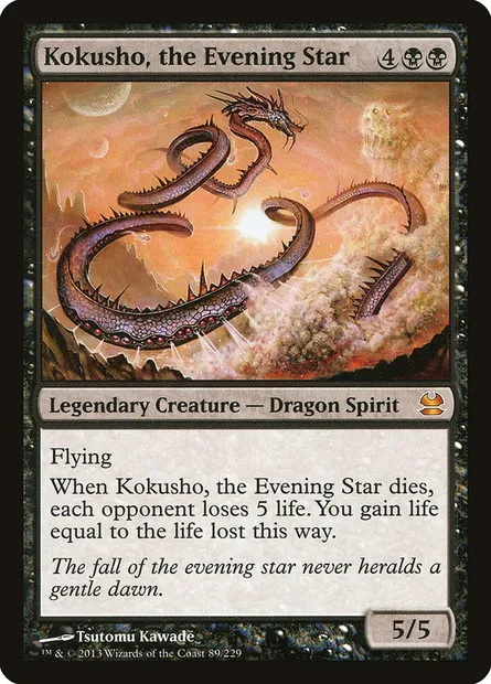 Kokusho, the Evening Star, Magic card MMA 89 — Modern Masters set