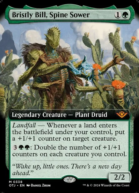 Bristly Bill, Spine Sower, Magic card OTJ 338 — Outlaws of Thunder Junction set