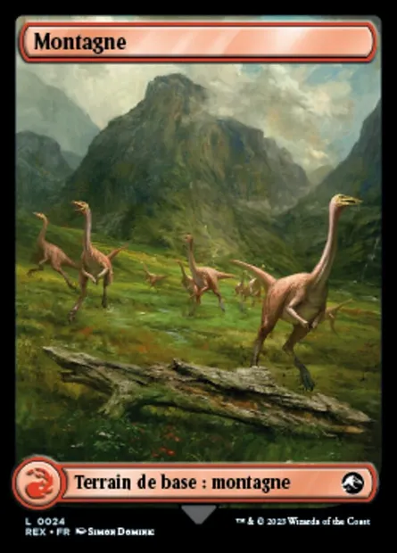 Montagne, carte Magic REX 24 — extension Jurassic World Collection