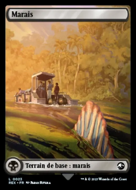 Marais, carte Magic REX 23 — extension Jurassic World Collection