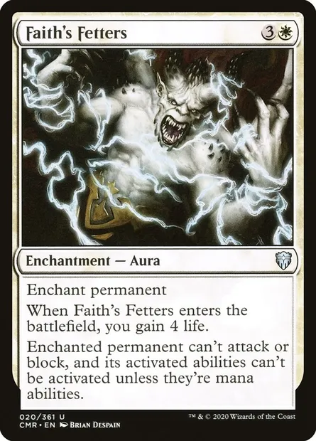 Faith's Fetters, Magic card CMR 20 — Commander Legends set