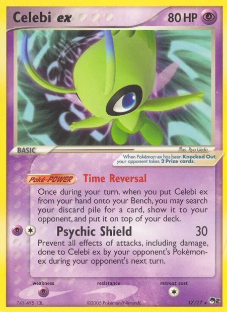 Celebi ex, Pokémon card P2 17 — POP Series 2 set