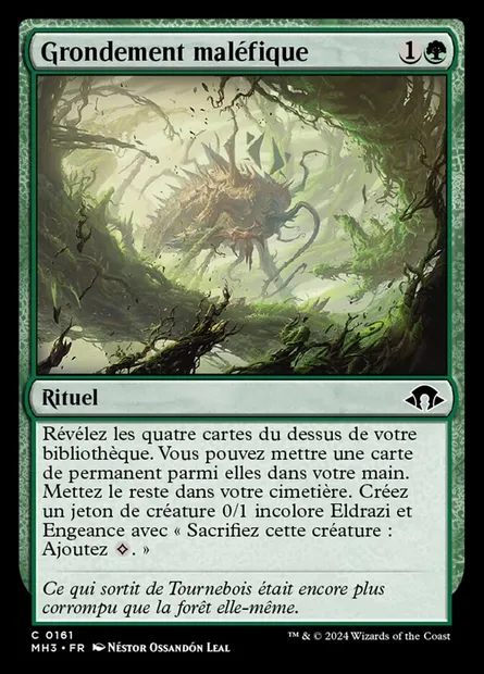 Grondement maléfique, carte Magic MH3 161 — extension Modern Horizons 3