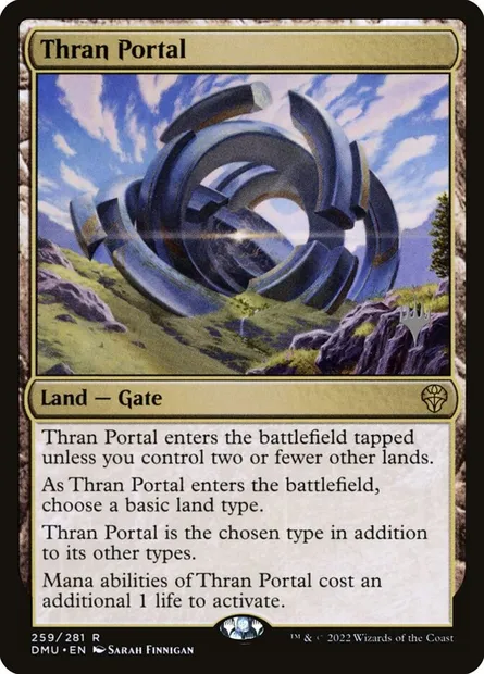 Portail thran, carte Magic PDMU 259p — extension Dominaria United Promos