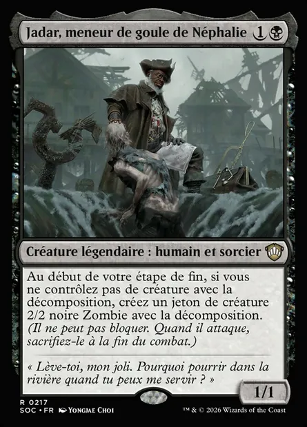 Jadar, meneur de goule de Néphalie, carte Magic SOC 217 — extension Secrets of Strixhaven Commander