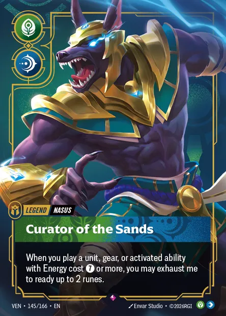 Curator of the Sands, Riftbound card VEN 145 — Vendetta set