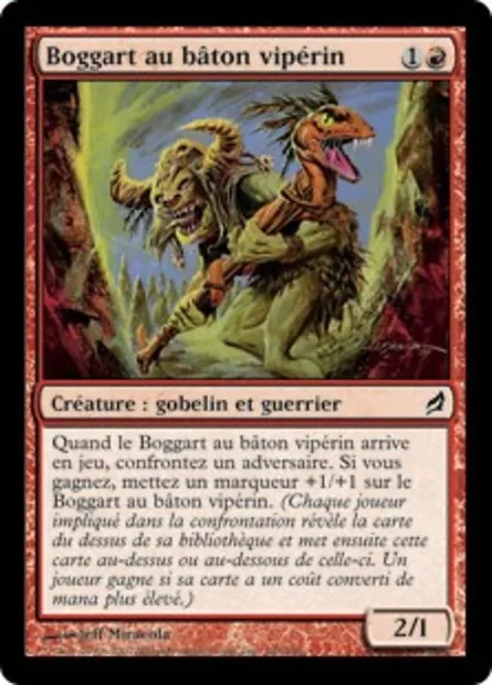 Boggart au bâton vipérin, carte Magic LRW 148 — extension Lorwyn