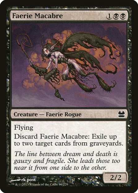 Faerie macabre, carte Magic MMA 86 — extension Modern Masters